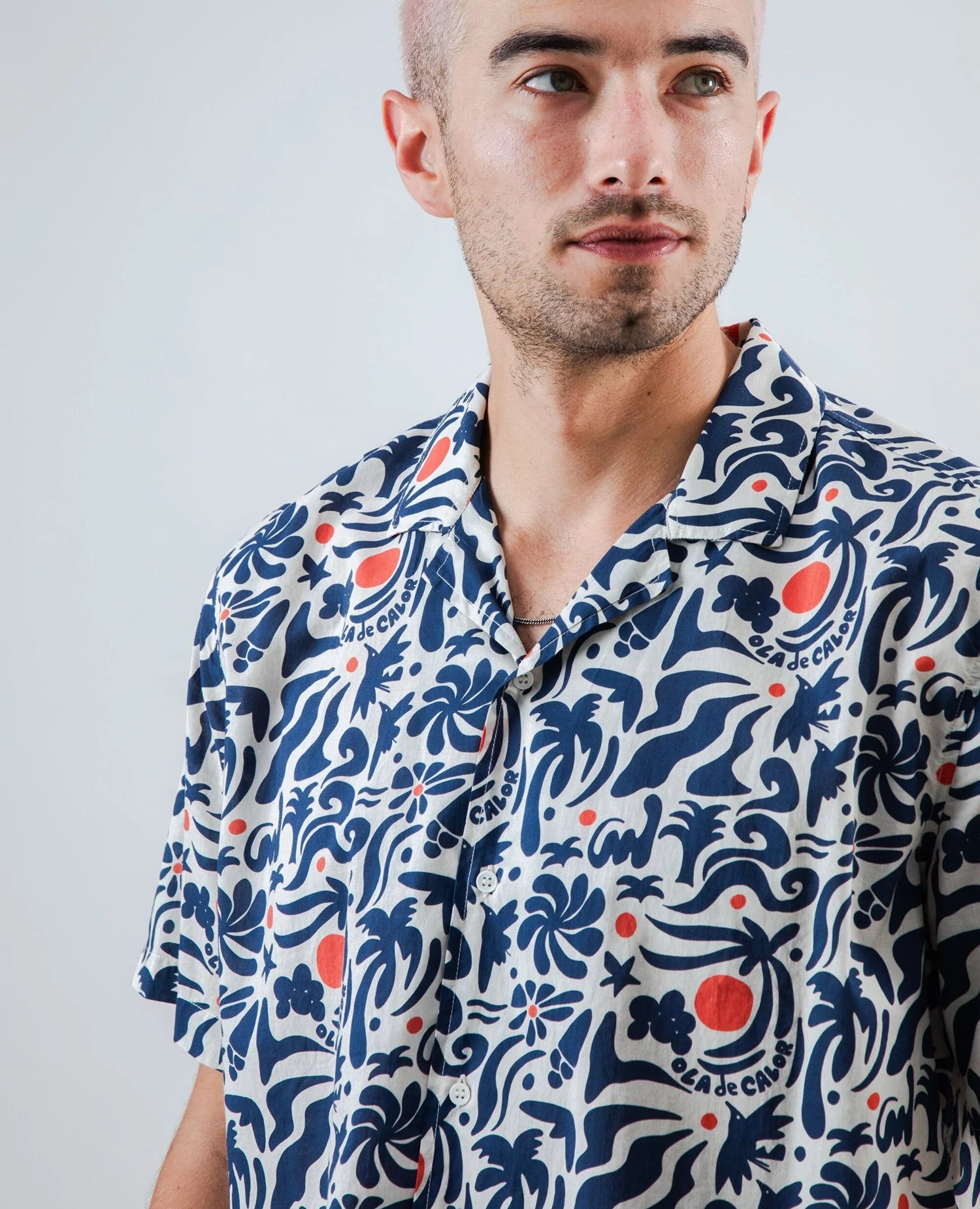 Ola de Calor Aloha Shirt Navy