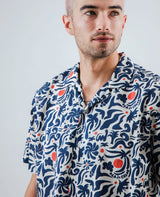 Ola de Calor Aloha Shirt Navy