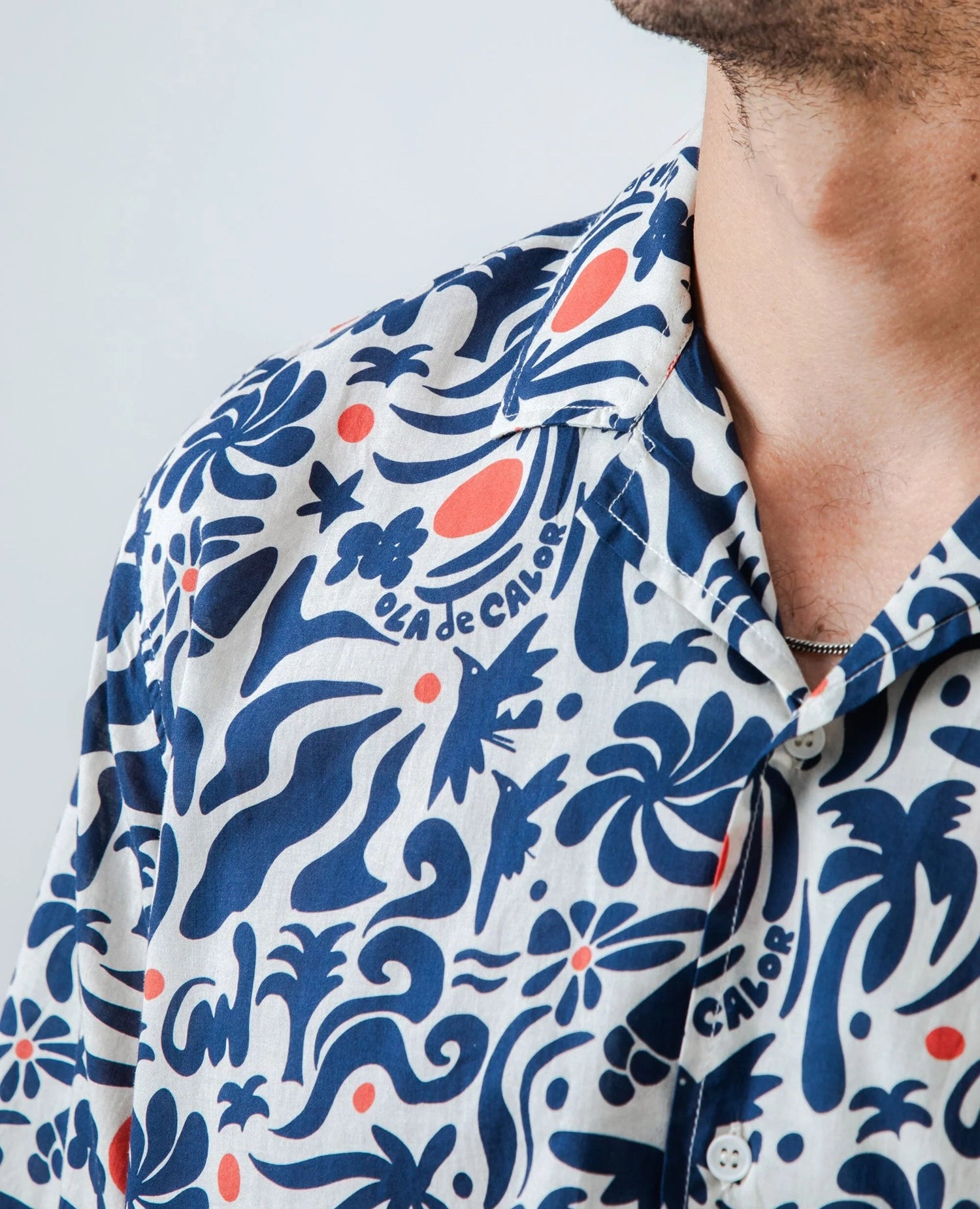 Ola de Calor Aloha Shirt Navy