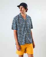 Sunset Aloha Shirt Navy