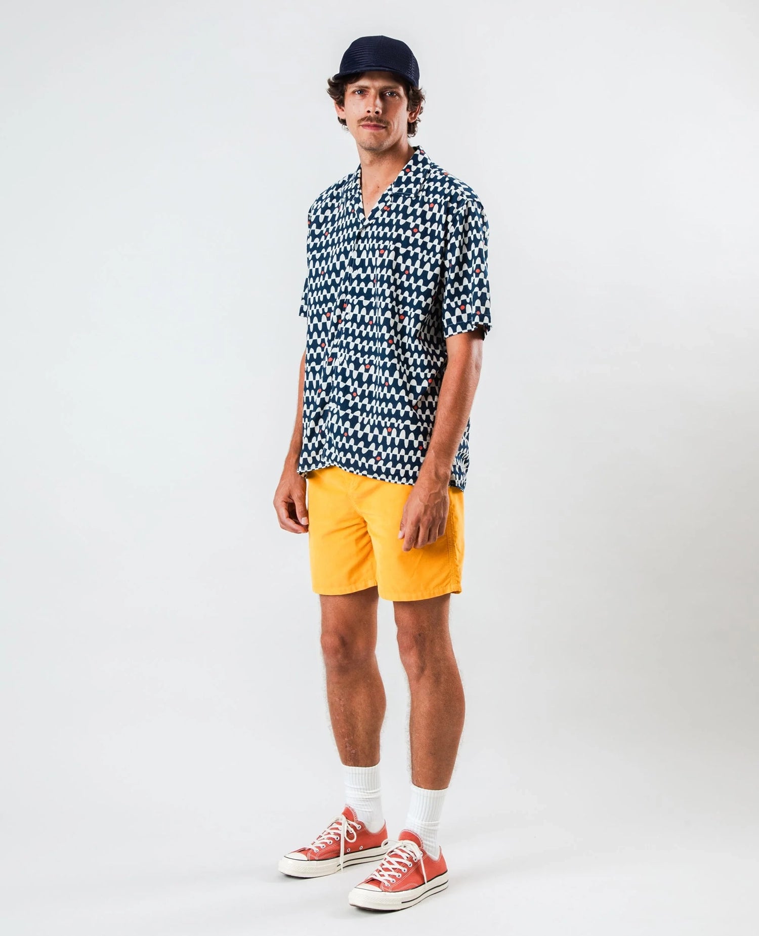 Sunset Aloha Shirt Navy