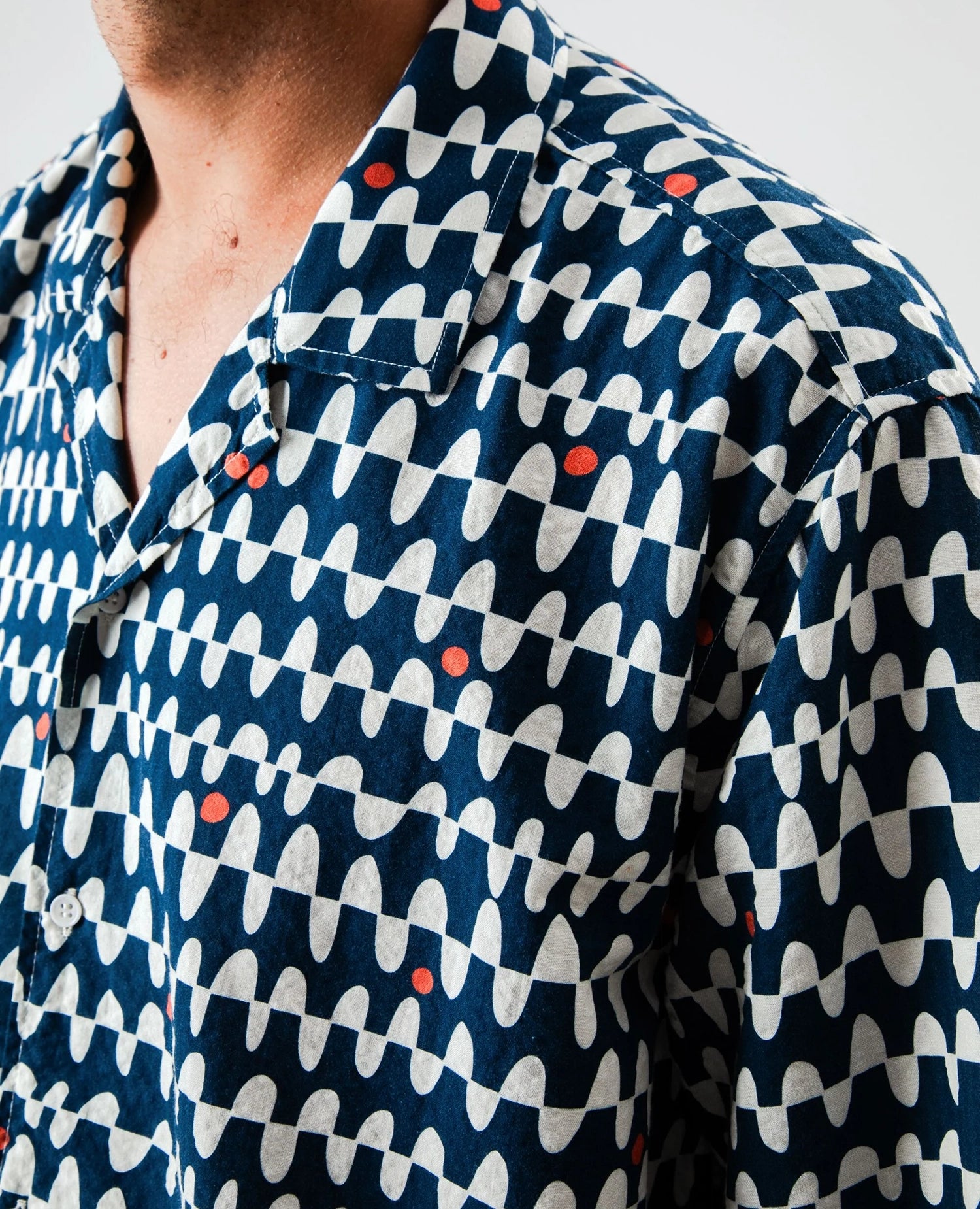 Sunset Aloha Shirt Navy