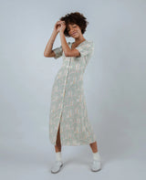 Borneo V-neck Dress Ecru