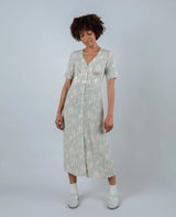 Borneo V-neck Dress Ecru