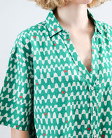 Sunset Cropped Blouse Green