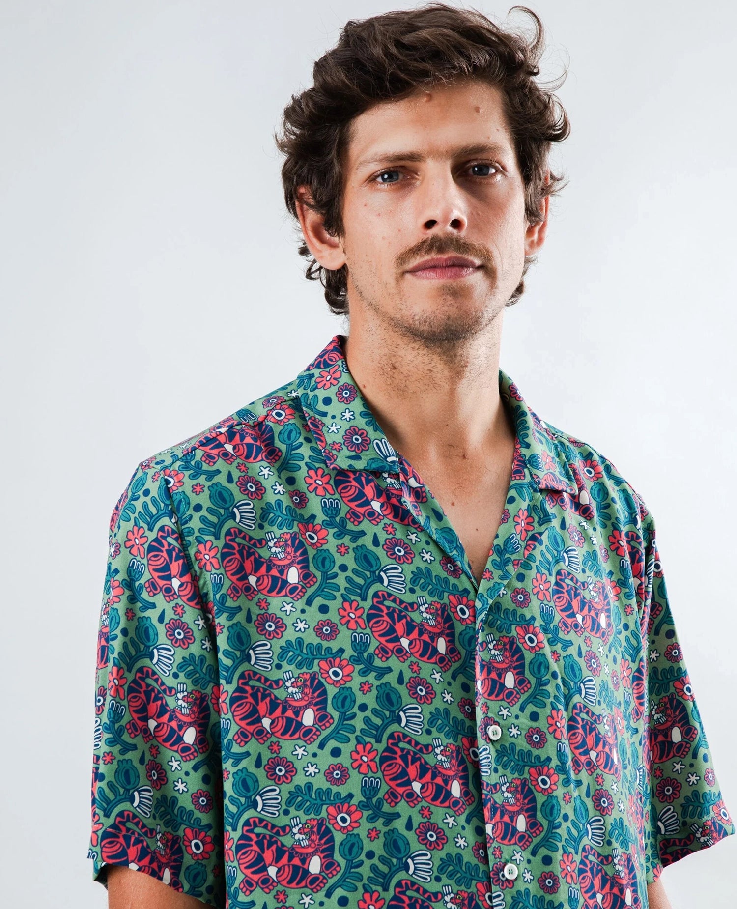 Asis Percales Tigris Aloha Shirt