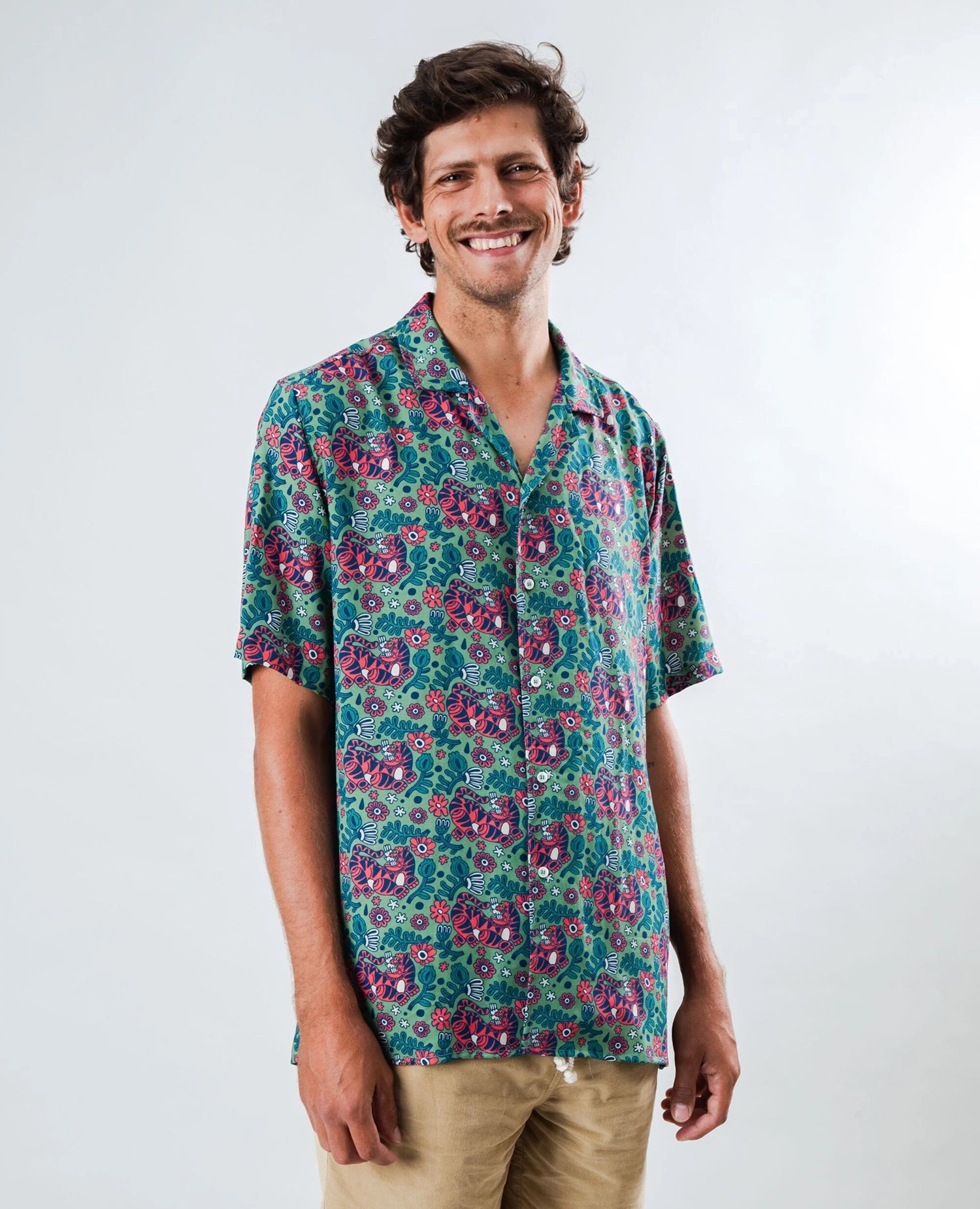 Asis Percales Tigris Aloha Shirt
