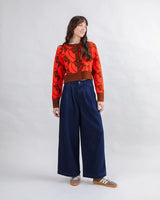 Heart Wool Cropped Cardigan