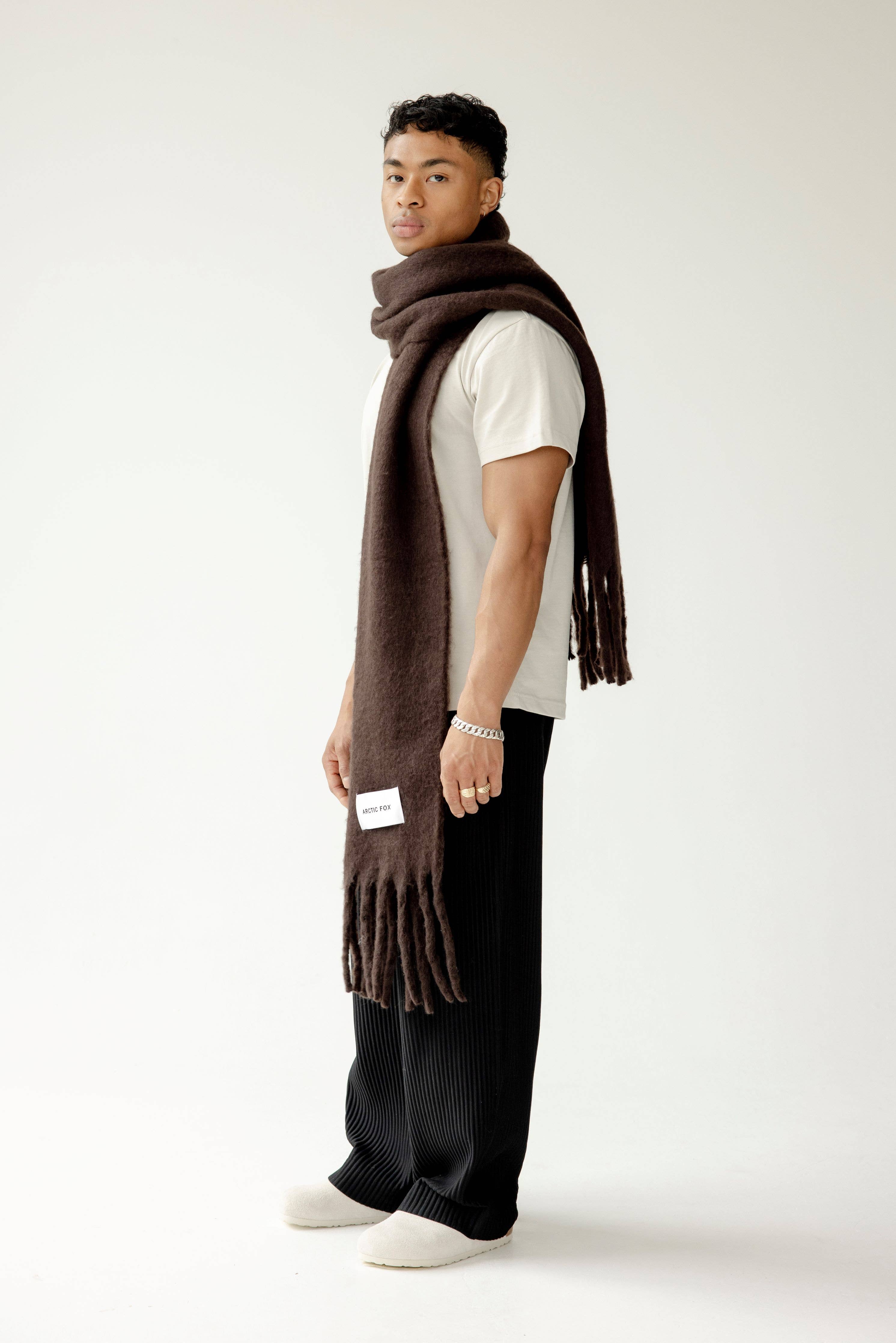 The Reykjavik Scarf - 100% Recycled - Ground Coffee - AW25