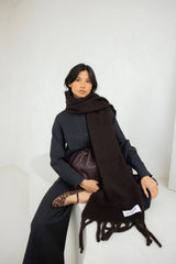 The Reykjavik Scarf - 100% Recycled - Ground Coffee - AW25