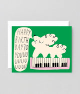 Happy Birthday To You Dog & Keyboard' Kids Birthday Card