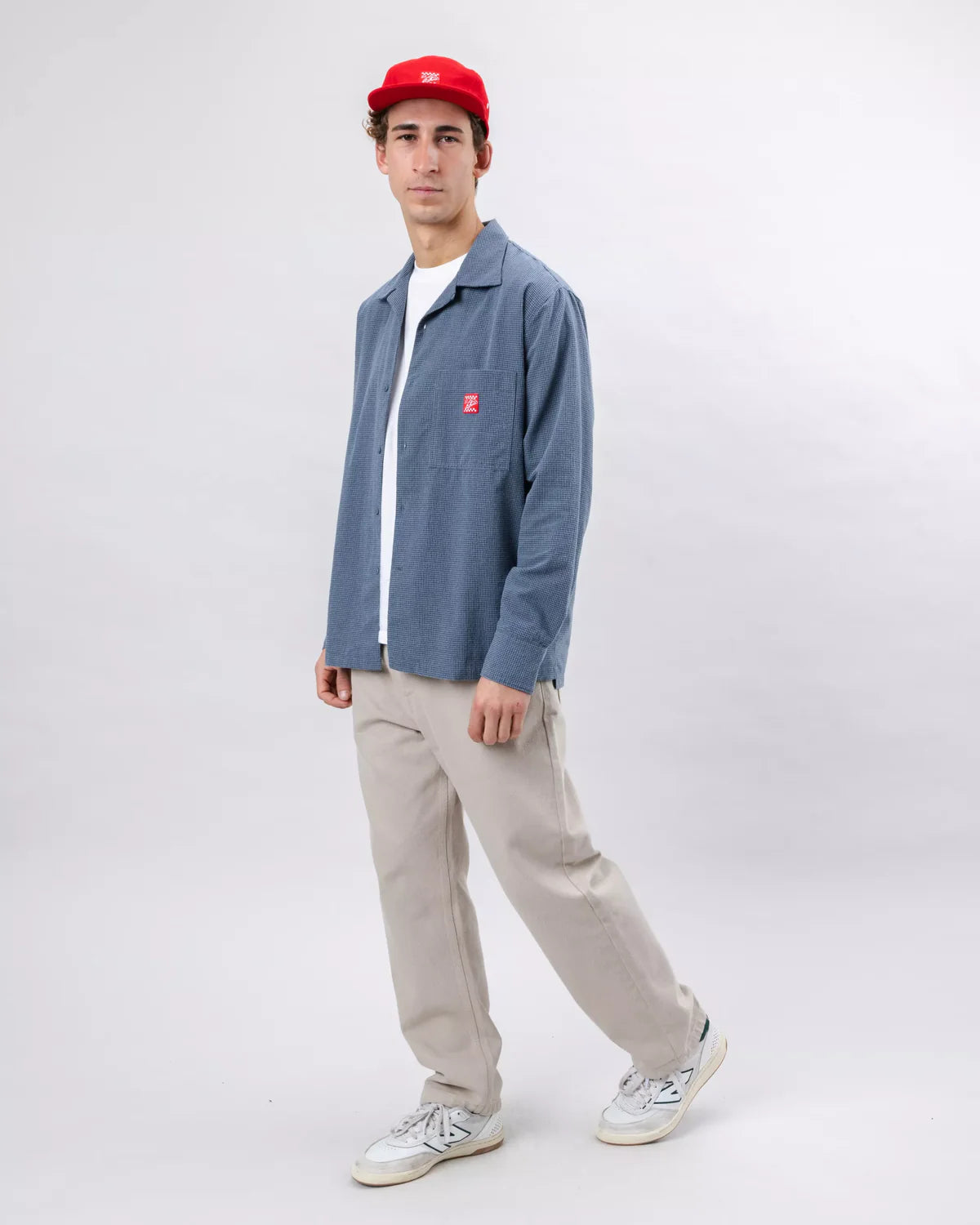 Oversized Checks Pizza Shirt