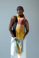 Reykjavik Schal gelb kariert