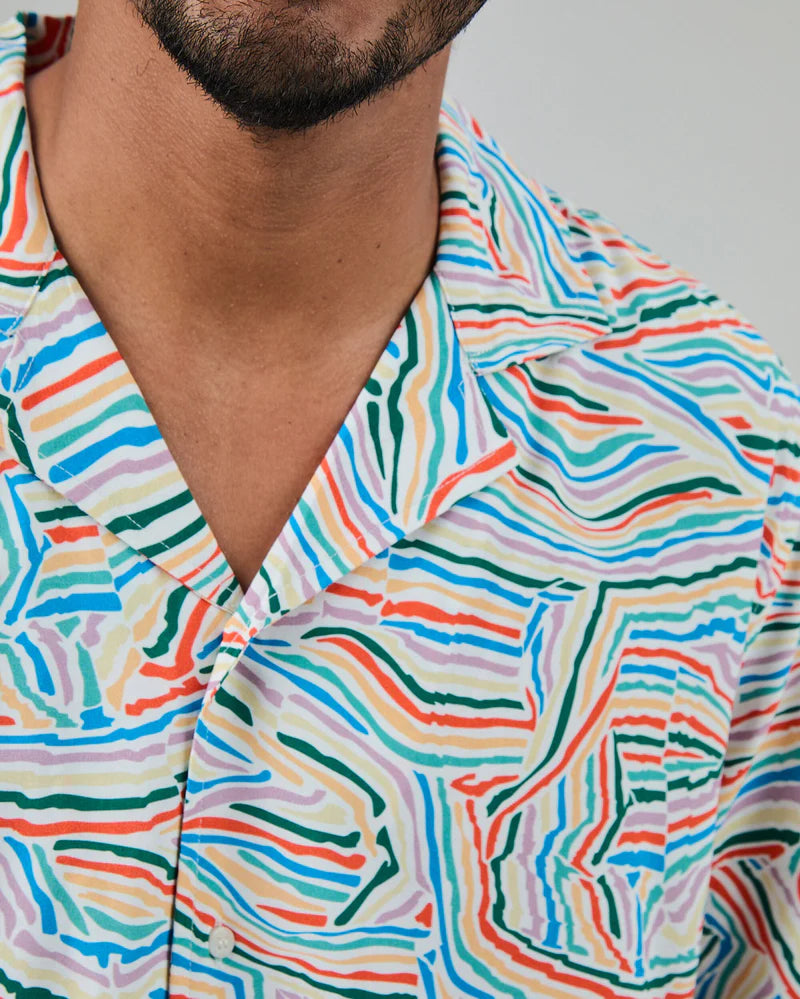 Messy Stripes Aloha Shirt