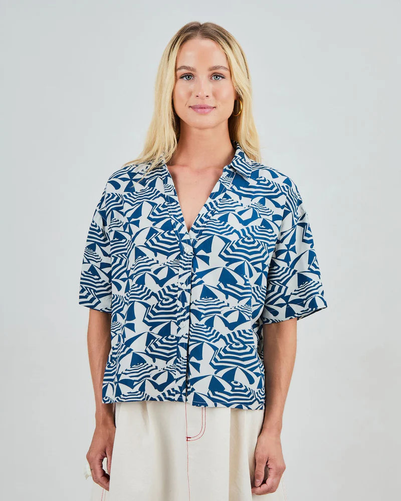 Sombrilla Oversize Cropped Bluse