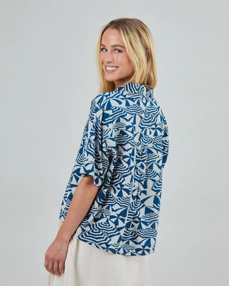 Sombrilla Oversize Cropped Bluse