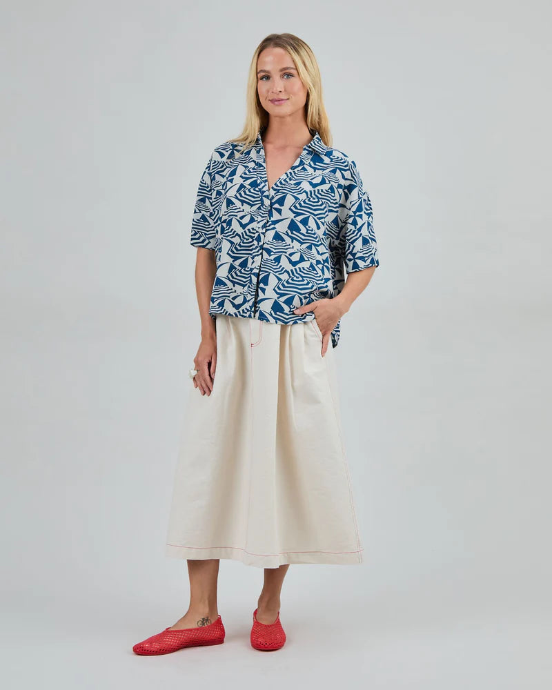 Sombrilla Oversize Cropped Bluse