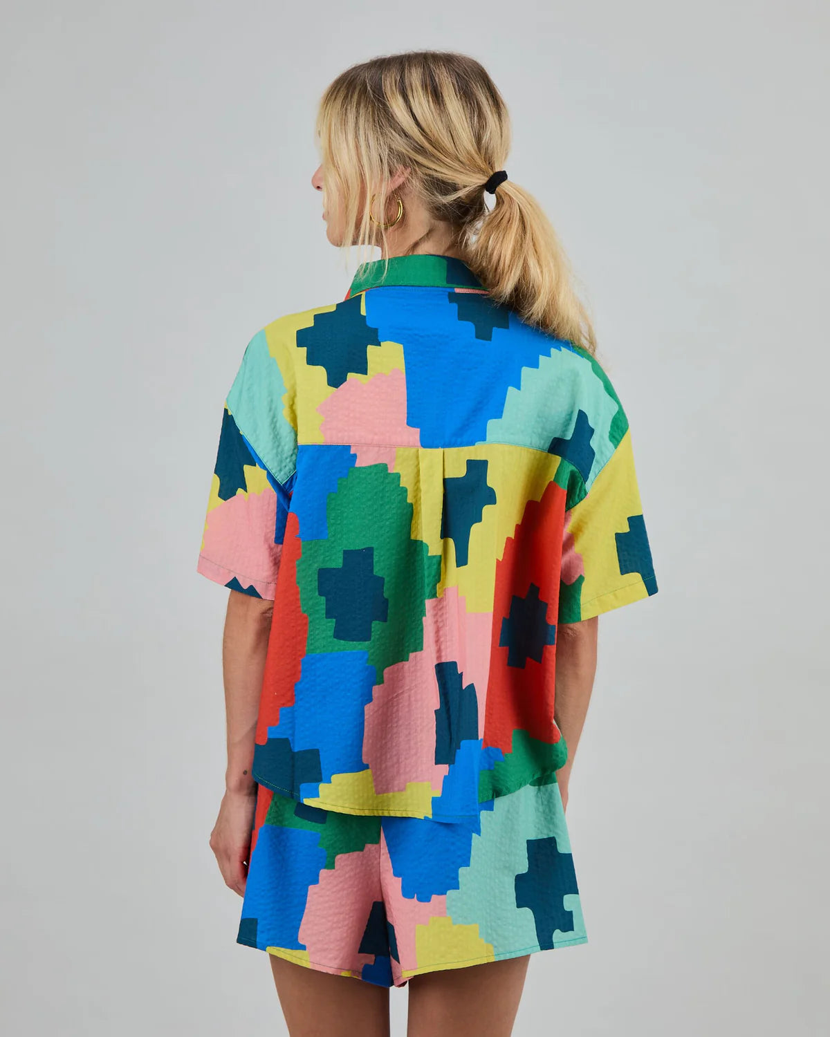 Maxi Flower Oversize Cropped Shirt