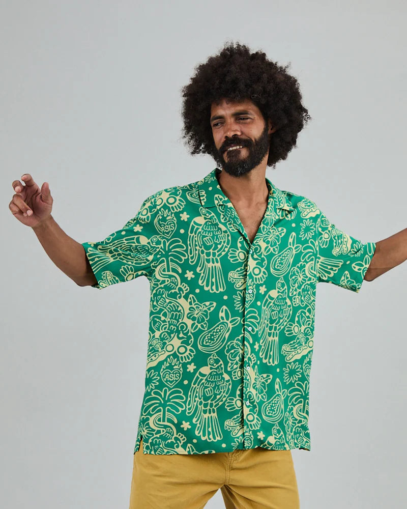 Asis Percales Crocodylus Aloha Shirt