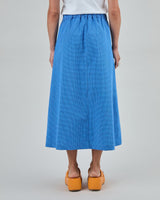 Checks Midi Rock Blau