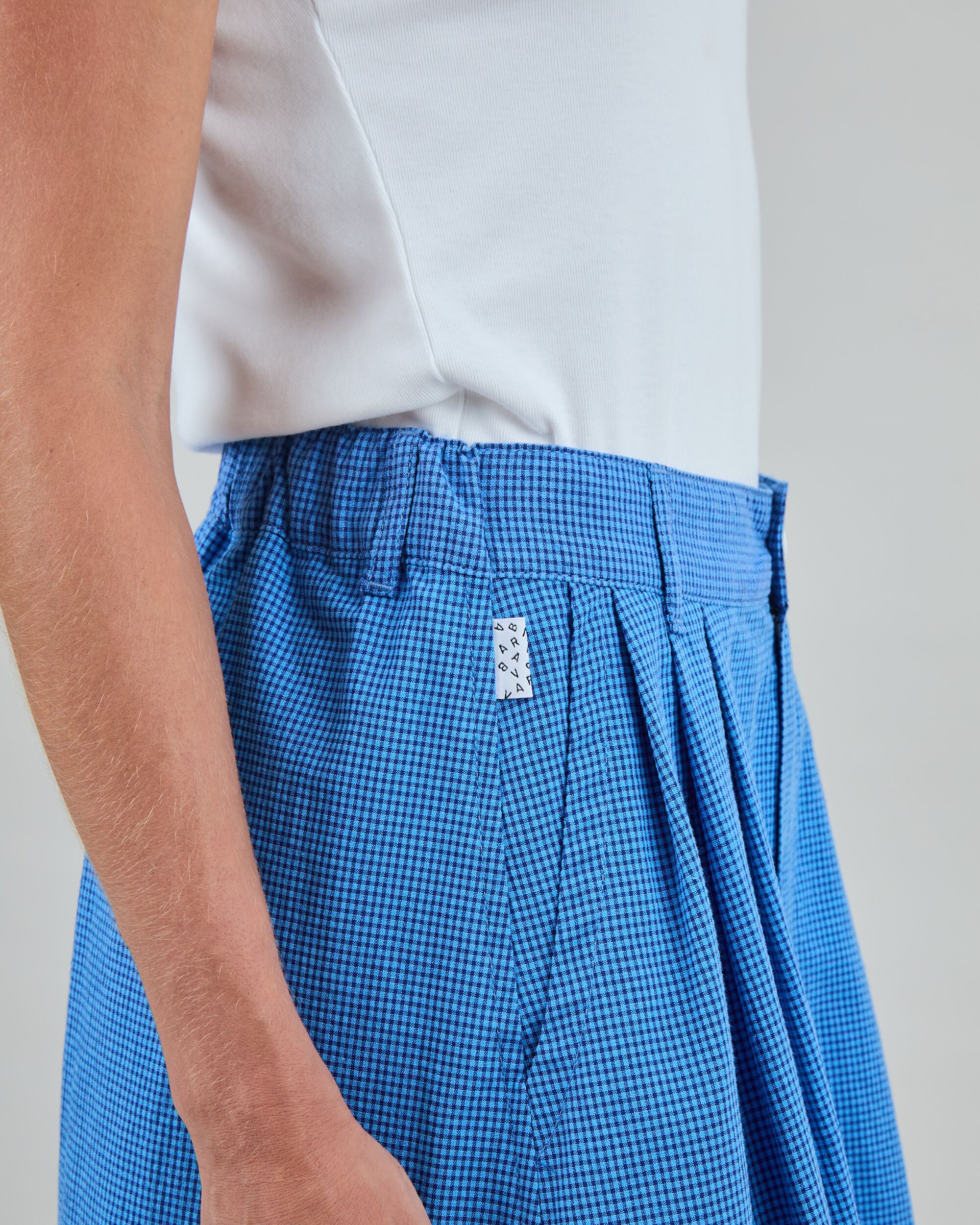 Checks Midi Rock Blau
