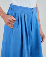 Checks Midi Rock Blau
