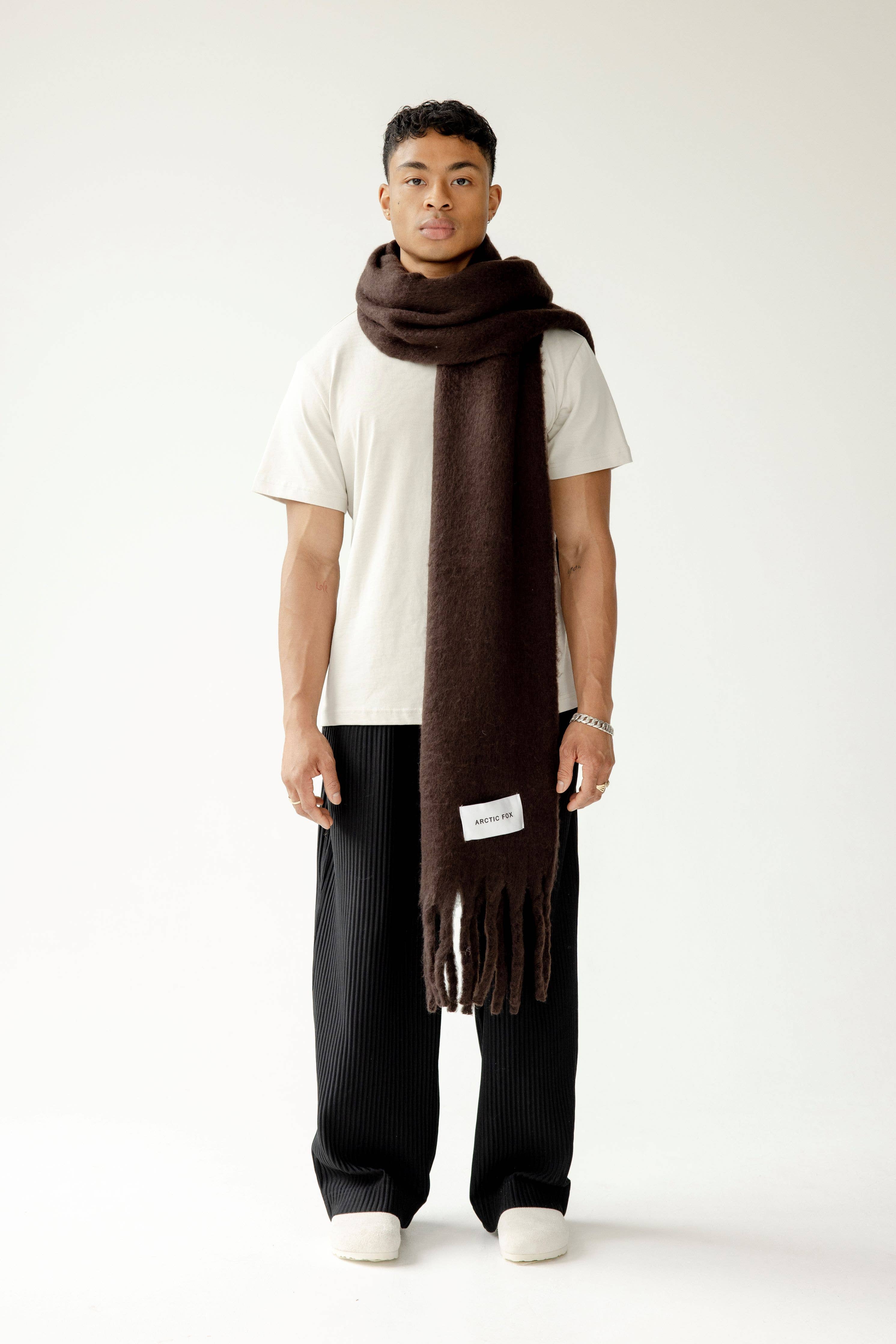 The Reykjavik Scarf - 100% Recycled - Ground Coffee - AW25