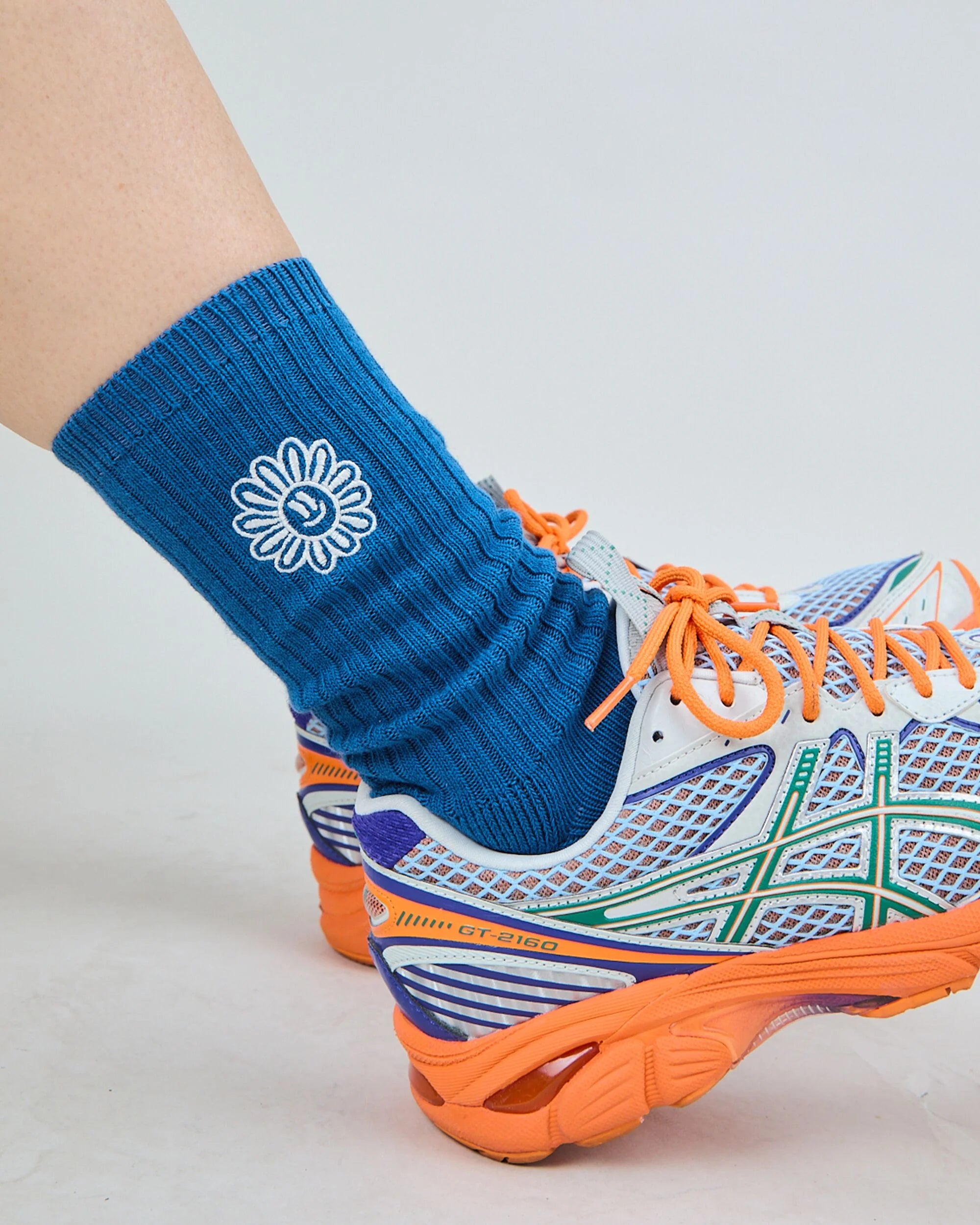 Asis Percales Daisy Socks Blue