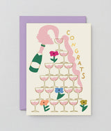 ‘Congrats Champagne’ Greetings Card
