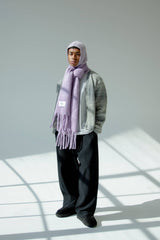 The Alpaca Balaclava Fitted Hood - Lilac - AW23