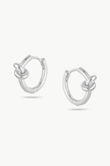 LUNA Mini - Geknüpfte Hoops aus Silber