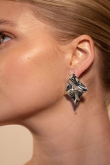 Molten Silver Earrings - Nami