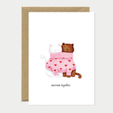 Better together cats - Greeting card