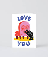 Cat Love Greetings Card