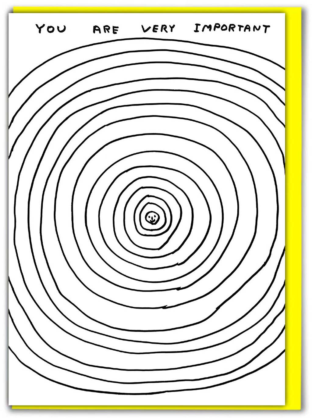 Lustige David Shrigley Grußkarte mit der Aufschrift „You Are Very Important“