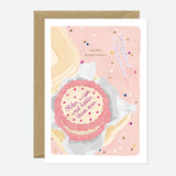 Older Wiser Cake - Greeting Card - Gold Foil