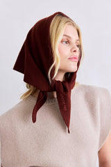 Merino Wool Triangle Scarf (S) - Lava Red