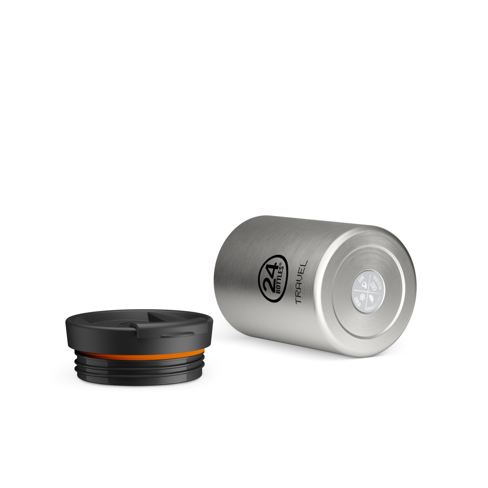 Travel Tumbler | Brushed Steel - 350 ml