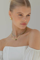 Gold Irregular Molten Hoop Earrings - Eos