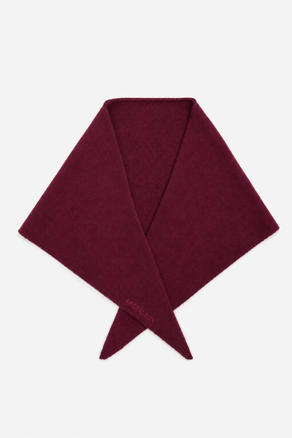 Merino Wool Triangle Scarf (S) - Cherry Plum