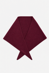 Merino Wool Triangle Scarf (S) - Cherry Plum