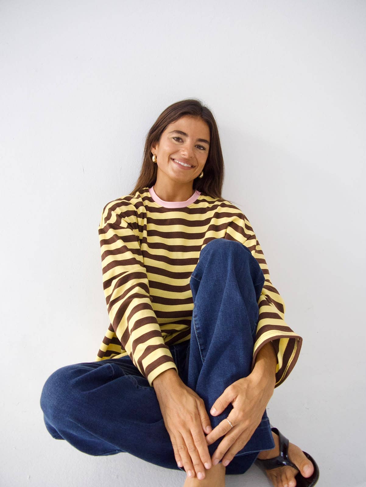 Núria T-shirt Yellow Brown