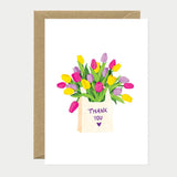 Thank you tulip bag - Greeting card