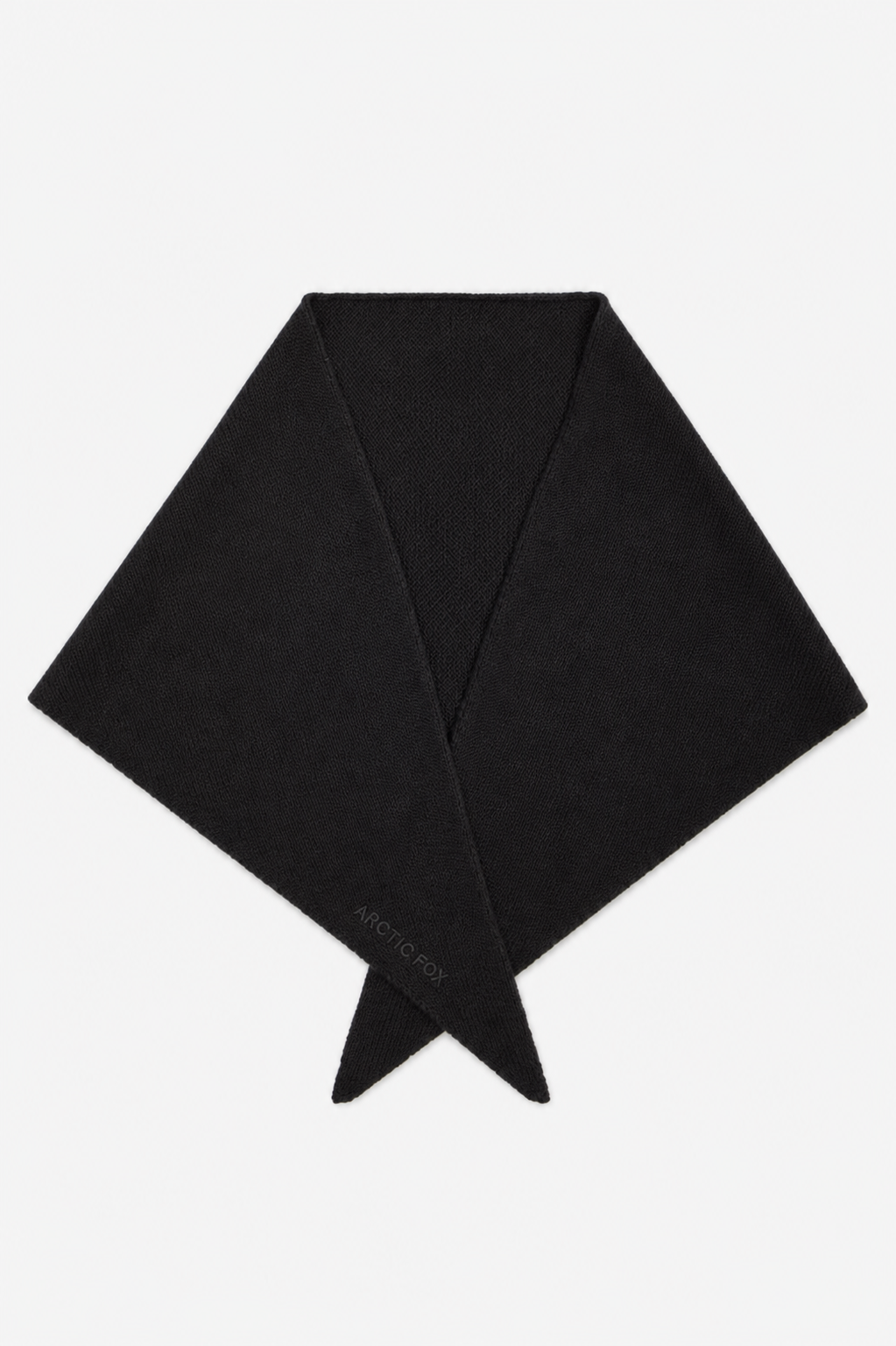 Merino Wool Triangle Scarf (S) - Black