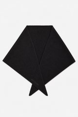Merino Wool Triangle Scarf (S) - Black