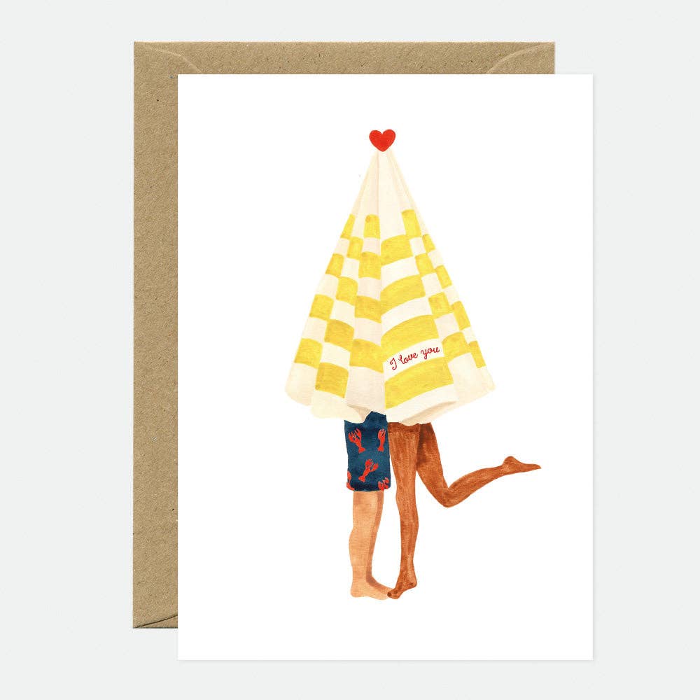Beach Umbrella - Love & friendship Greeting card