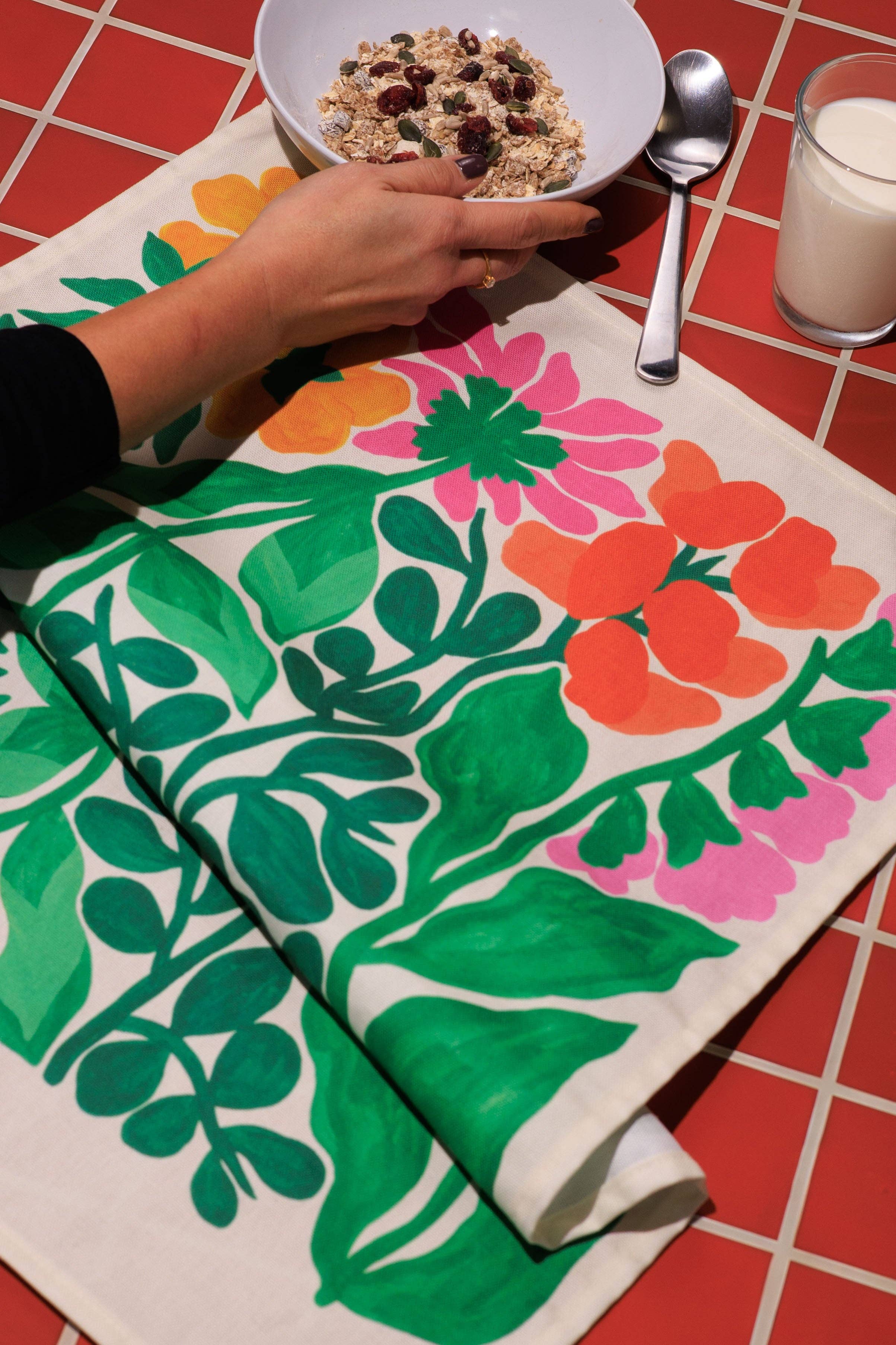 Wildflower Regeneration Tea Towel by Liv Lee