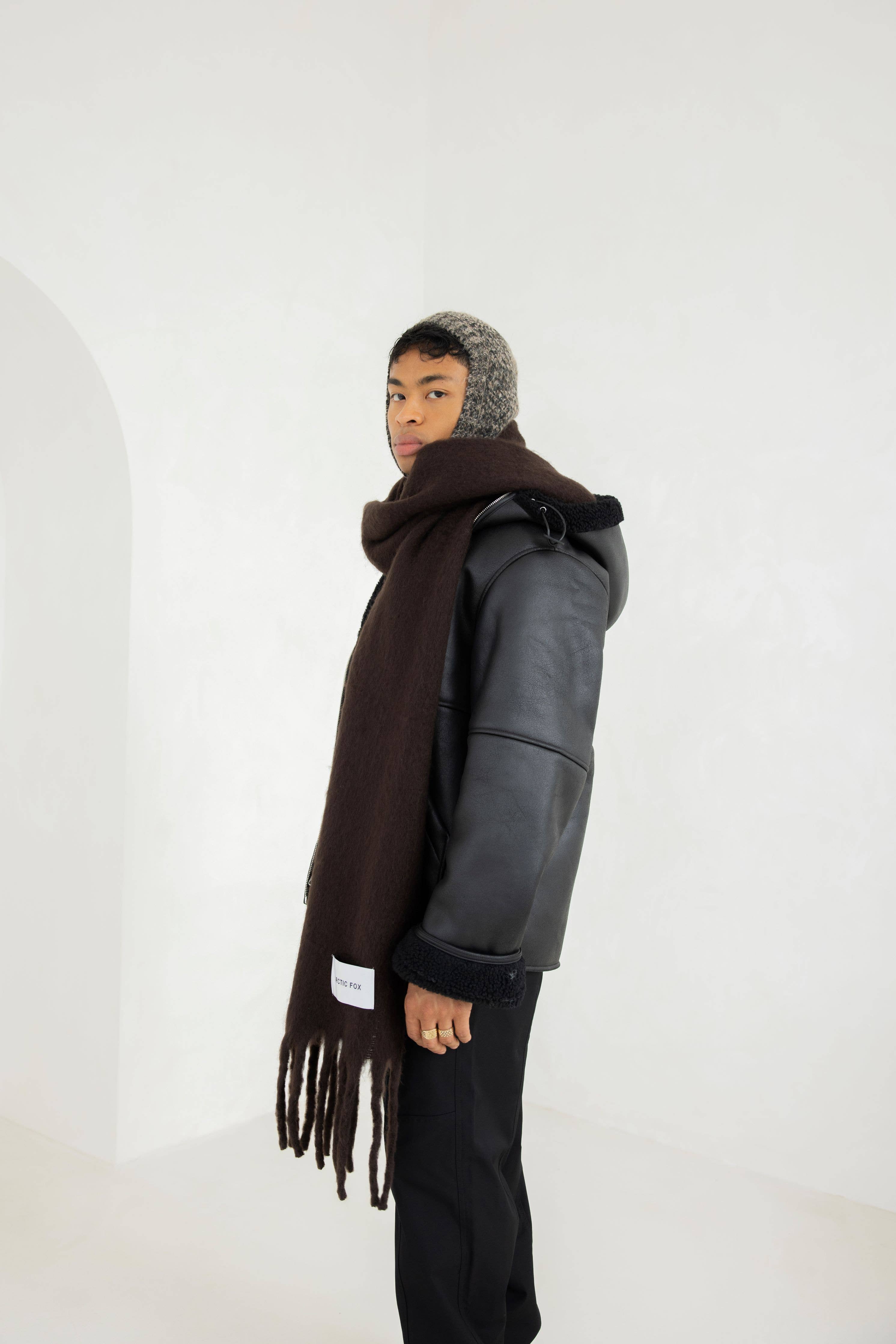 The Reykjavik Scarf - 100% Recycled - Ground Coffee - AW25