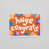 Huge Congrats Embossed Greetings Card