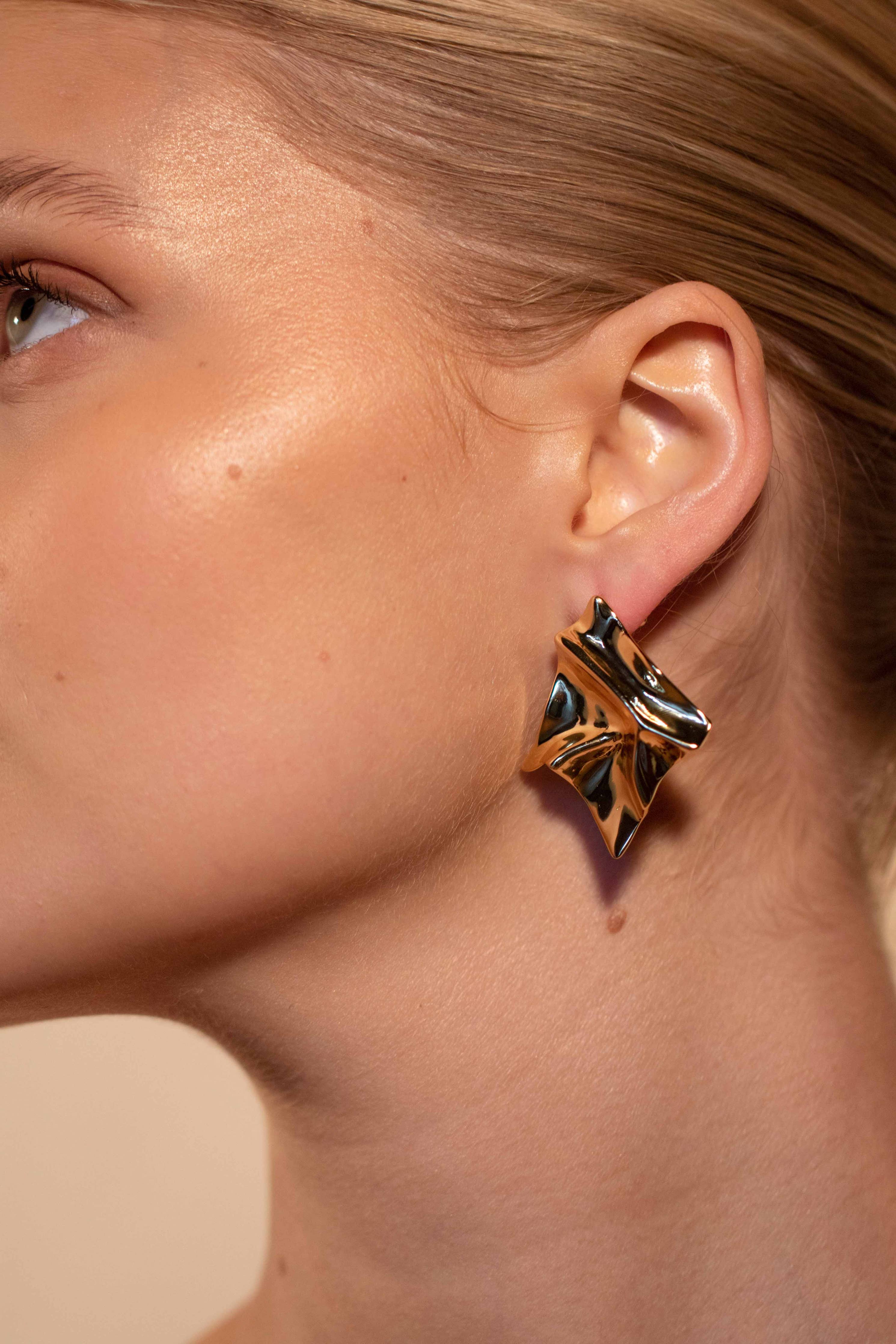 Molten Gold Earrings - Nami